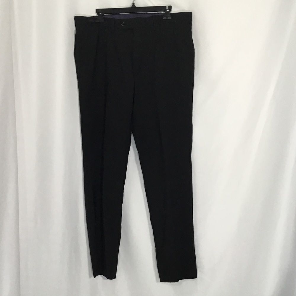 Jefferson Flat Front Solid Wool Dress Pants (B14) - image 2